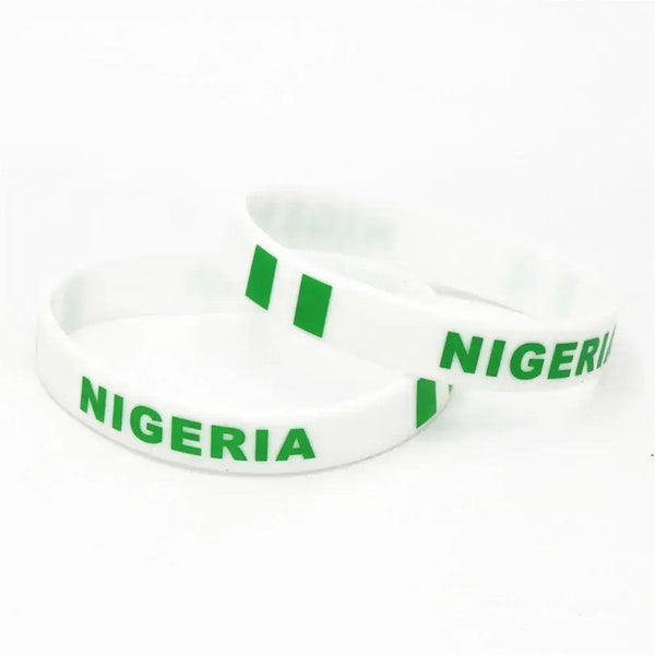 Nigeria Flag Bracelet - Silicone Wristband