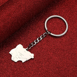 Nigeria Flag Map Keychain