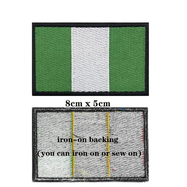 Nigeria Flag Patch - Iron On/Hook & Loop Patch