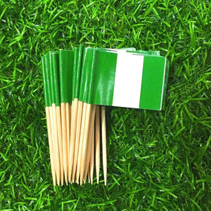 Nigeria Flag Toothpicks - Cupcake Toppers (100Pcs)