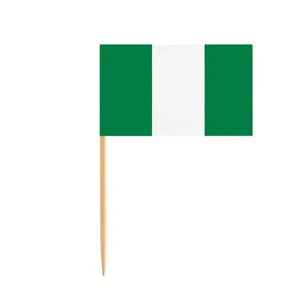 Nigeria Flag Toothpicks - Cupcake Toppers (100Pcs)