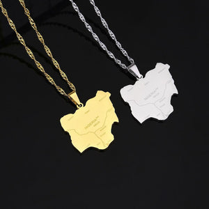 Nigeria Map Necklace