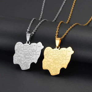 Nigeria Map Necklace