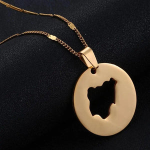 Nigeria Map Necklace