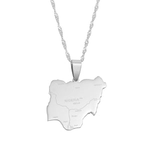 Nigeria Map Necklace