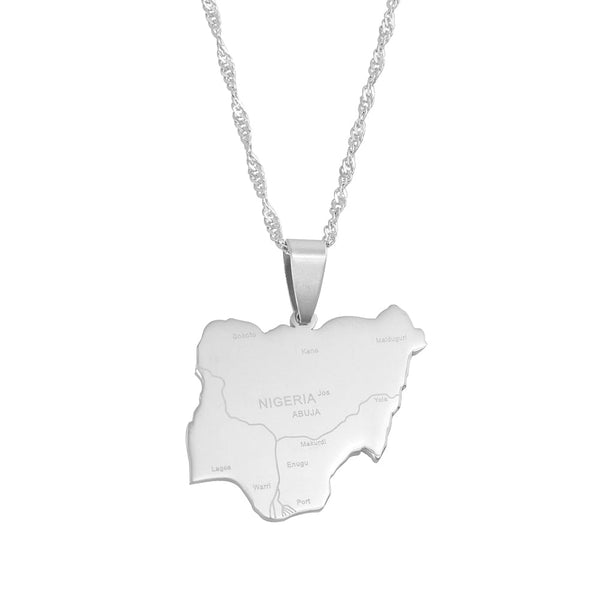 Nigeria Map Necklace