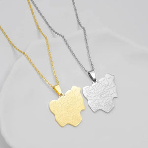 Nigeria Map Necklace