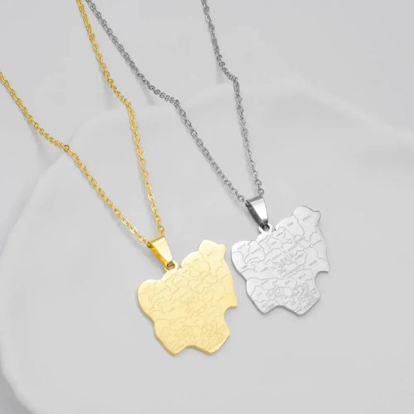 Nigeria Map Necklace
