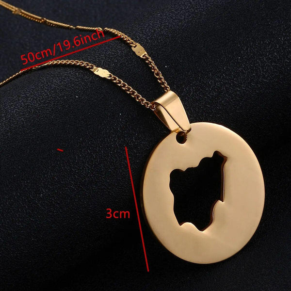 Nigeria Map Necklace