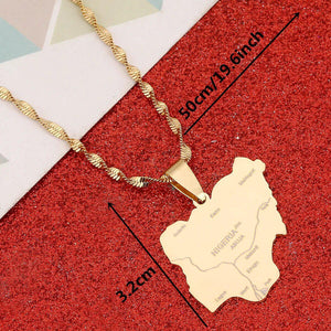 Nigeria Map Necklace