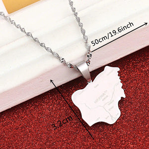 Nigeria Map Necklace