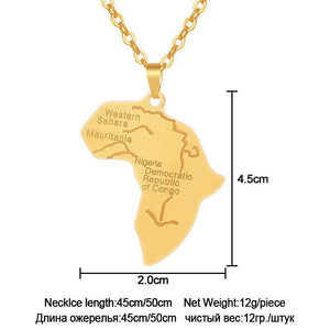 Nigeria Map Necklace