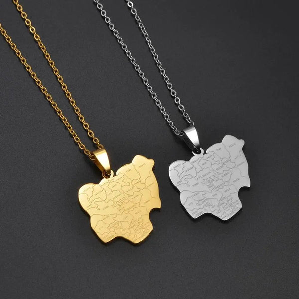 Nigeria Map Necklace