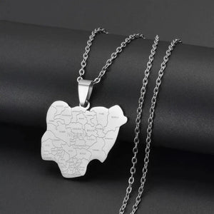 Nigeria Map Necklace