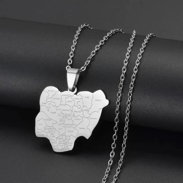 Nigeria Map Necklace