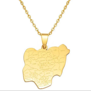 Nigeria Map Necklace