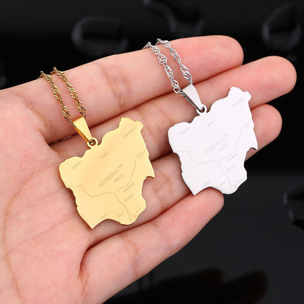 Nigeria Map Necklace