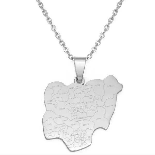 Nigeria Map Necklace