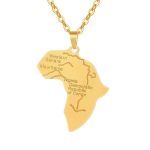 Nigeria Map Necklace