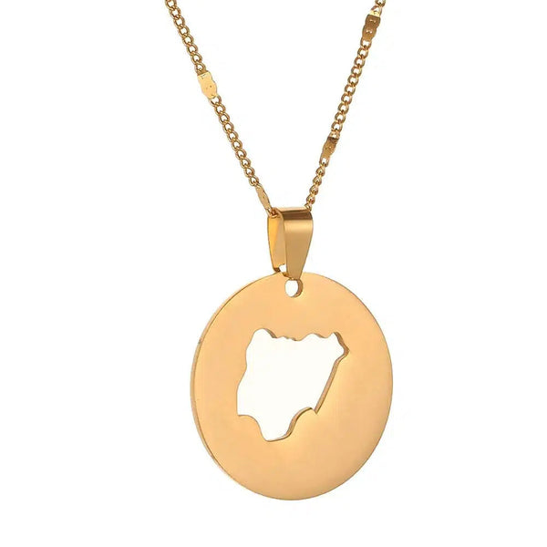 Nigeria Map Necklace