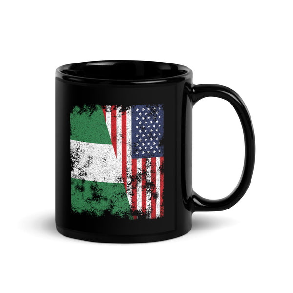 Nigeria USA Flag - Half American Mug