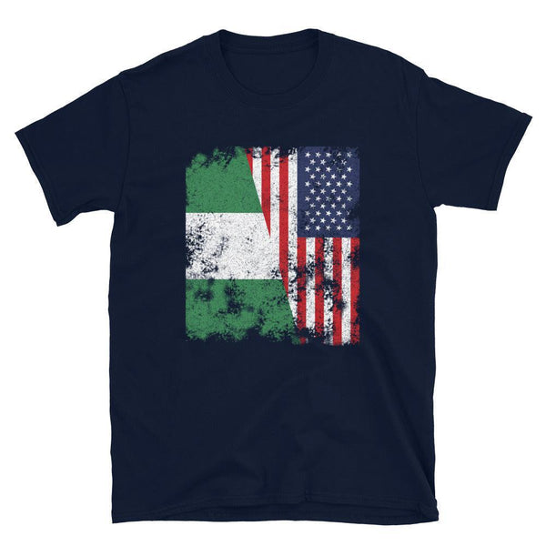 Nigeria USA Flag - Half American T-Shirt