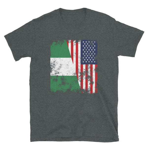 Nigeria USA Flag - Half American T-Shirt