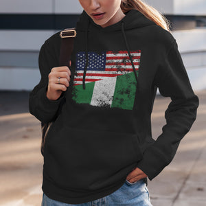 Nigeria USA Flag Hoodie
