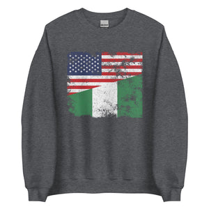 Nigeria USA Flag Sweatshirt