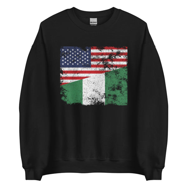 Nigeria USA Flag Sweatshirt