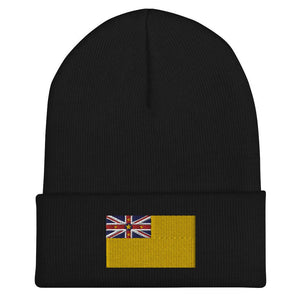 Niue Flag Beanie - Embroidered Winter Hat