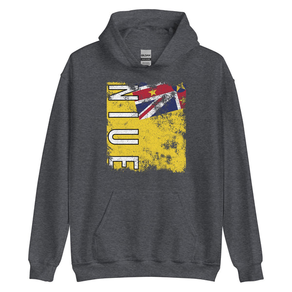 Niue Flag - Distressed Flag Hoodie