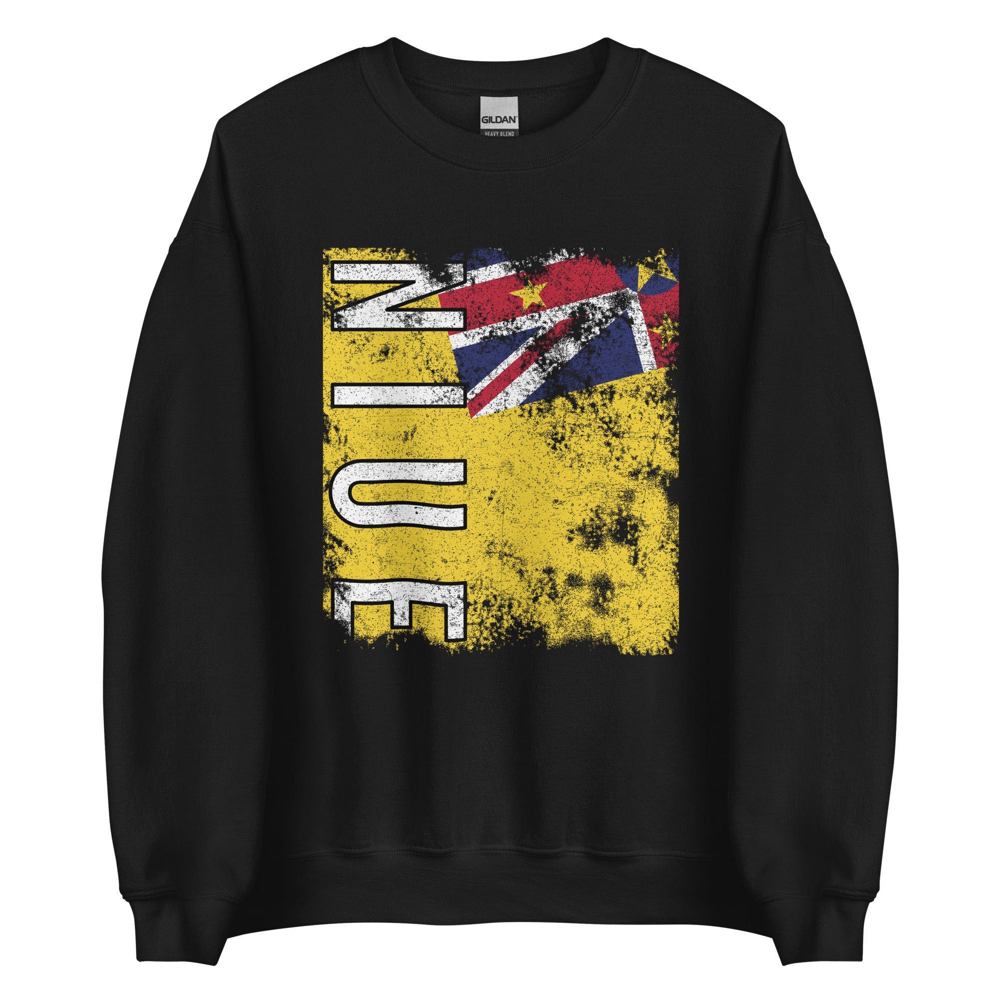 Niue Flag - Distressed Flag Sweatshirt