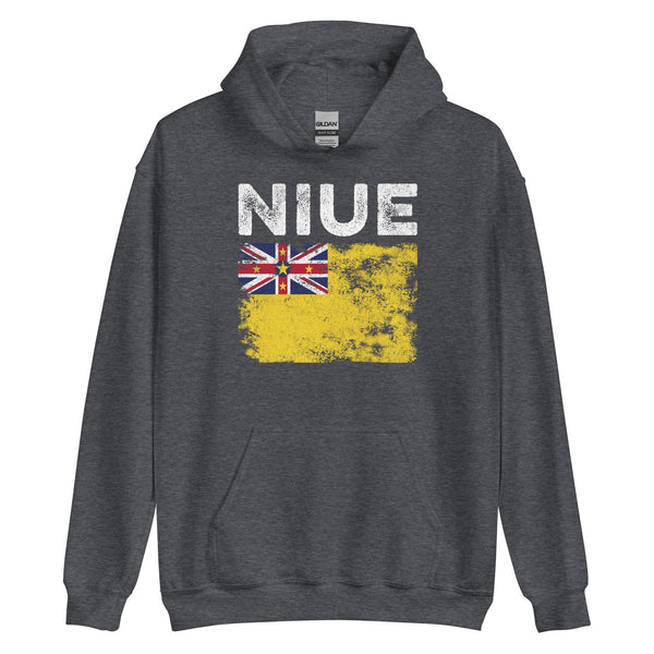 Niue Flag Distressed - Niuean Flag Hoodie