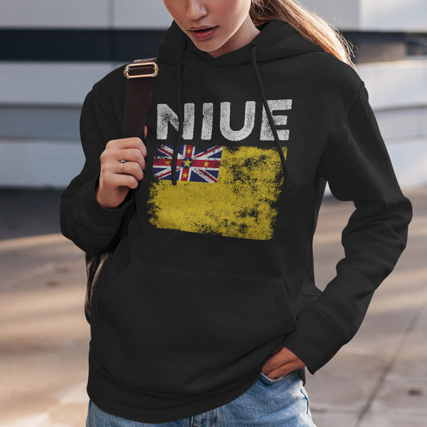 Niue Flag Distressed - Niuean Flag Hoodie