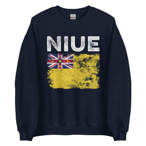 Niue Flag Distressed - Niuean Flag Sweatshirt