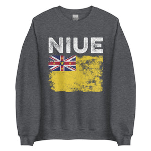 Niue Flag Distressed - Niuean Flag Sweatshirt