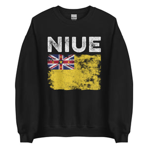 Niue Flag Distressed - Niuean Flag Sweatshirt