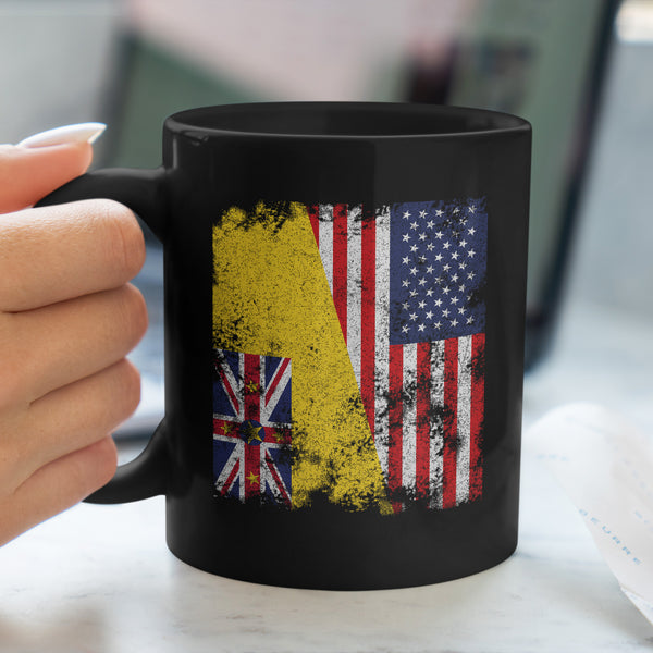 Niue USA Flag - Half American Mug