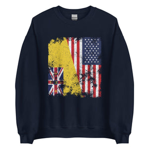 Niue USA Flag - Half American Sweatshirt