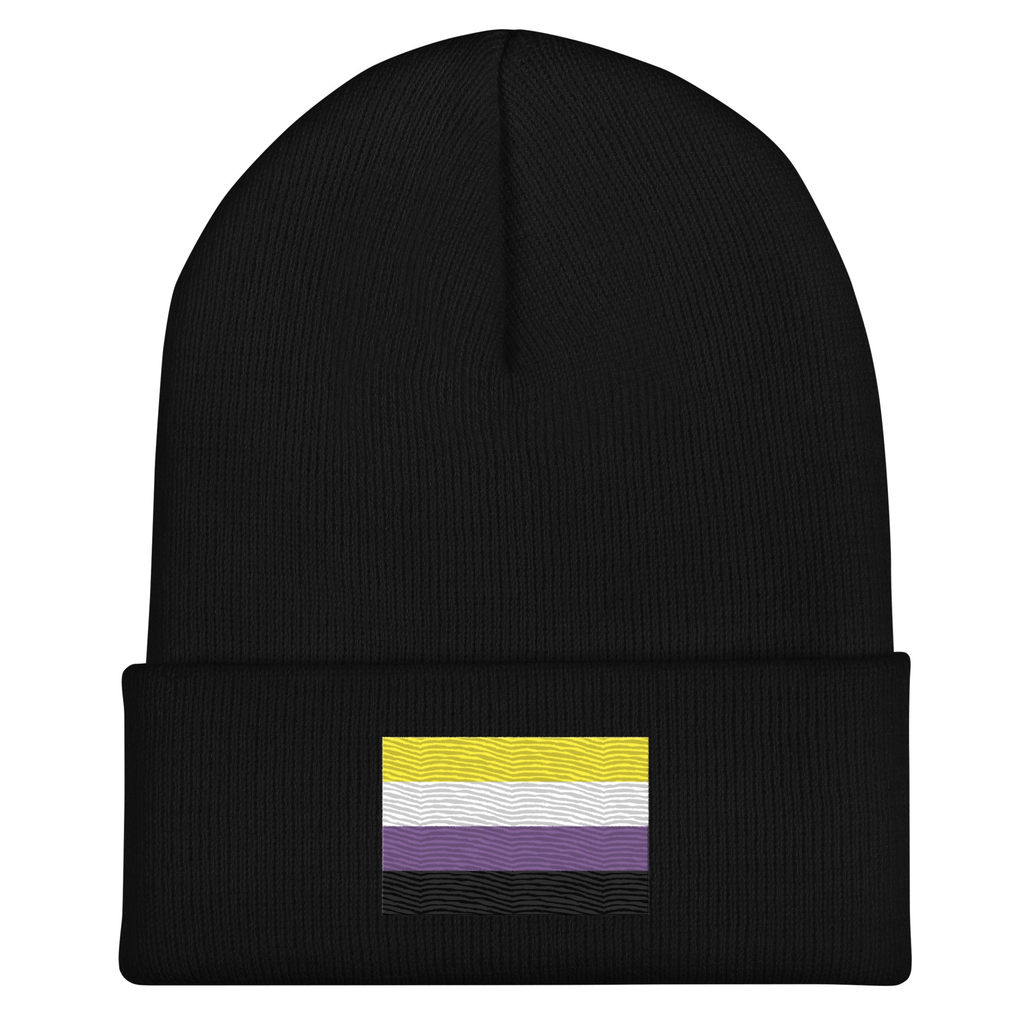 Nonbinary Flag Beanie - Embroidered LGBT+ Winter Hat