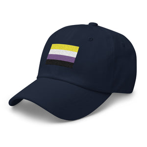 Nonbinary Flag Cap - Adjustable Embroidered LGBT+ Dad Hat