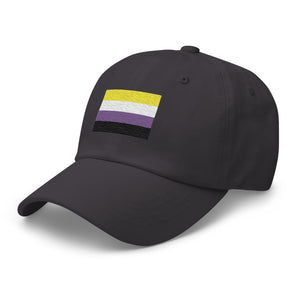 Nonbinary Flag Cap - Adjustable Embroidered LGBT+ Dad Hat
