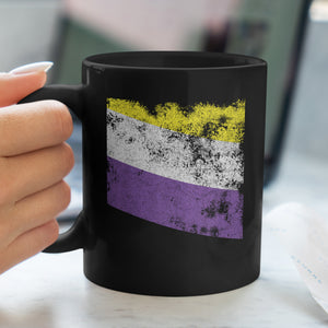 Nonbinary Flag - Distressed LGBT+ Mug