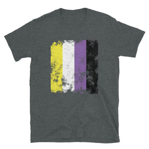 Nonbinary Flag - Distressed LGBTQIA2S+ T-Shirt