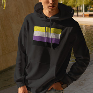 Nonbinary Flag - LGBT+ Hoodie
