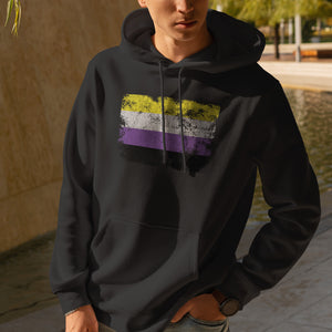Nonbinary Flag - LGBT+ Hoodie