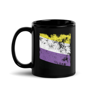 Nonbinary Flag - Distressed LGBT+ Mug