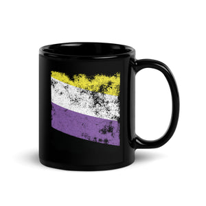 Nonbinary Flag - Distressed LGBT+ Mug