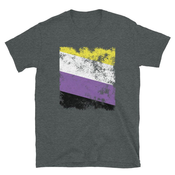Nonbinary Flag - Distressed LGBT+ T-Shirt